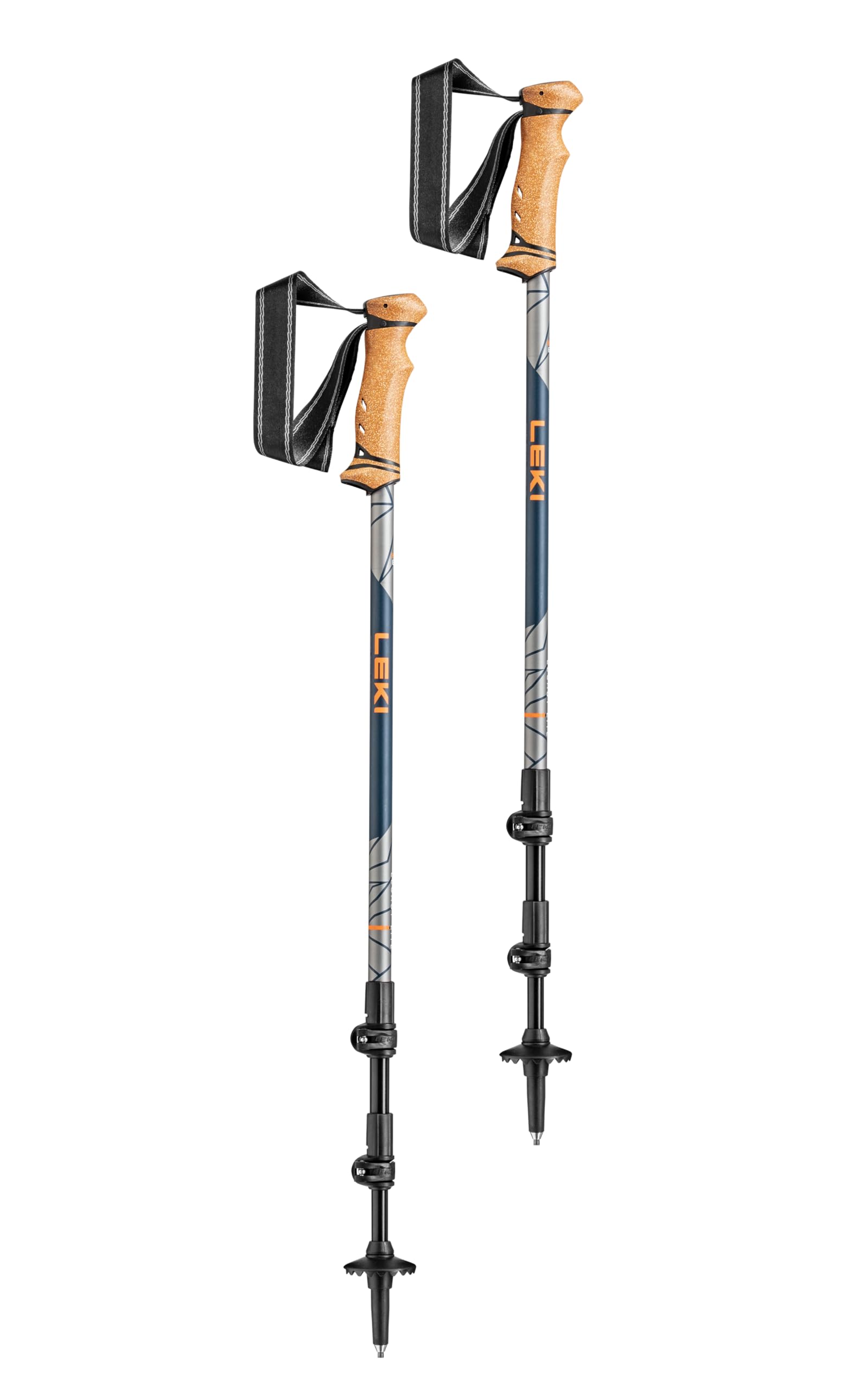 Foto 4 | Bastones De Senderismo Leki Legacy Lite De Aluminio De 100 A 135 Cm, Color Naranja-azul - Venta Internacional.