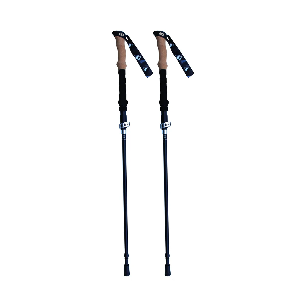 Bastones Senderismo Ajustables Aluminio Plegables 2 Pzas. Mango Corcho Eo Safe Imports Esi-18949 Multicolor