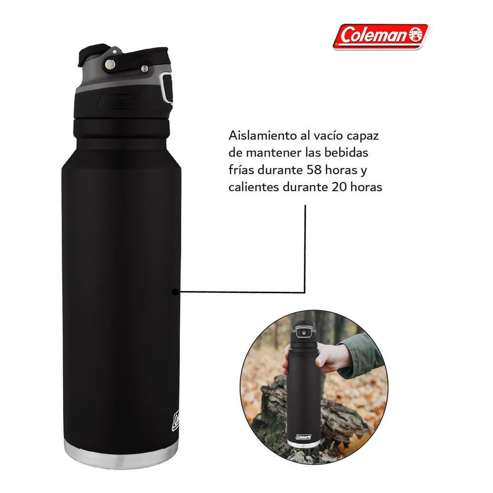 Foto 3 | Botella para Agua Coleman color Negro 1.2 L de Acero Inoxidable