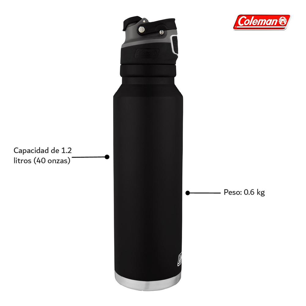 Foto 7 pulgar | Botella para Agua Coleman color Negro 1.2 L de Acero Inoxidable