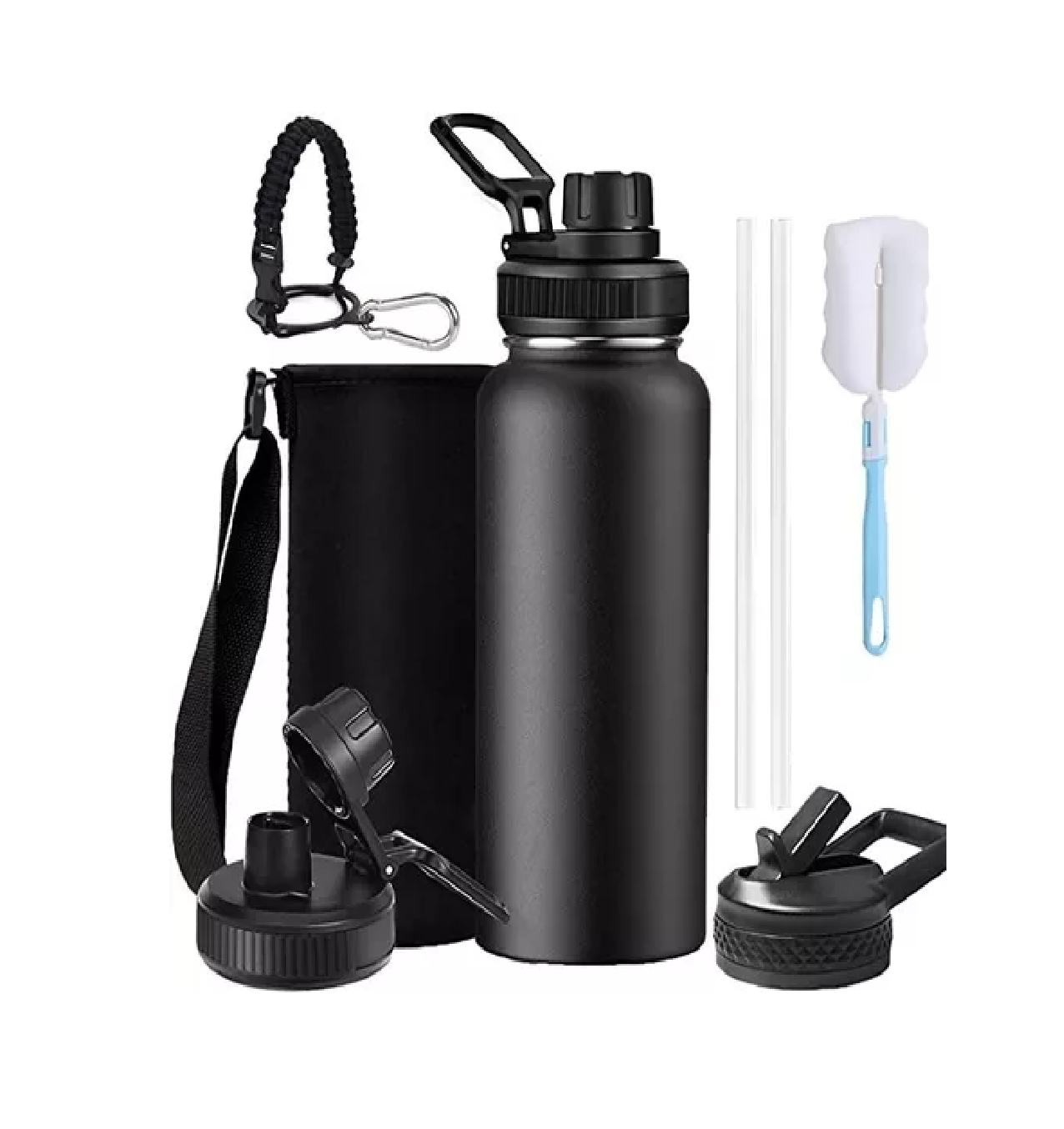 Foto 3 pulgar | Botella de Agua Lab.G Negra Doble Protección de Acero Inox 950 ml