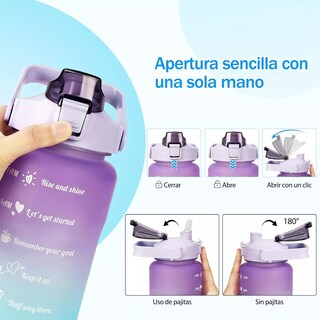 Foto 2 | Botella De Agua Gran Capacidad Botella Deportiva 4pcs Eo Safe Imports Esi-14241 Multicolor
