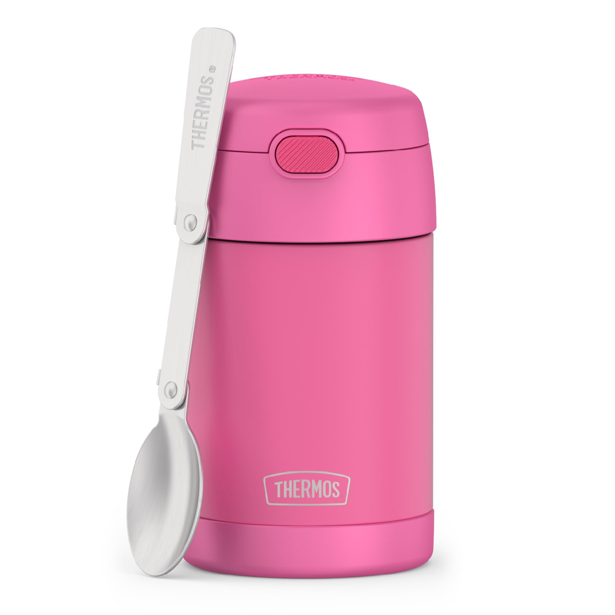 Tarro De Comida Thermos Funtainer De Acero Inoxidable, 473 Ml, Rosa Neón - Venta Internacional.