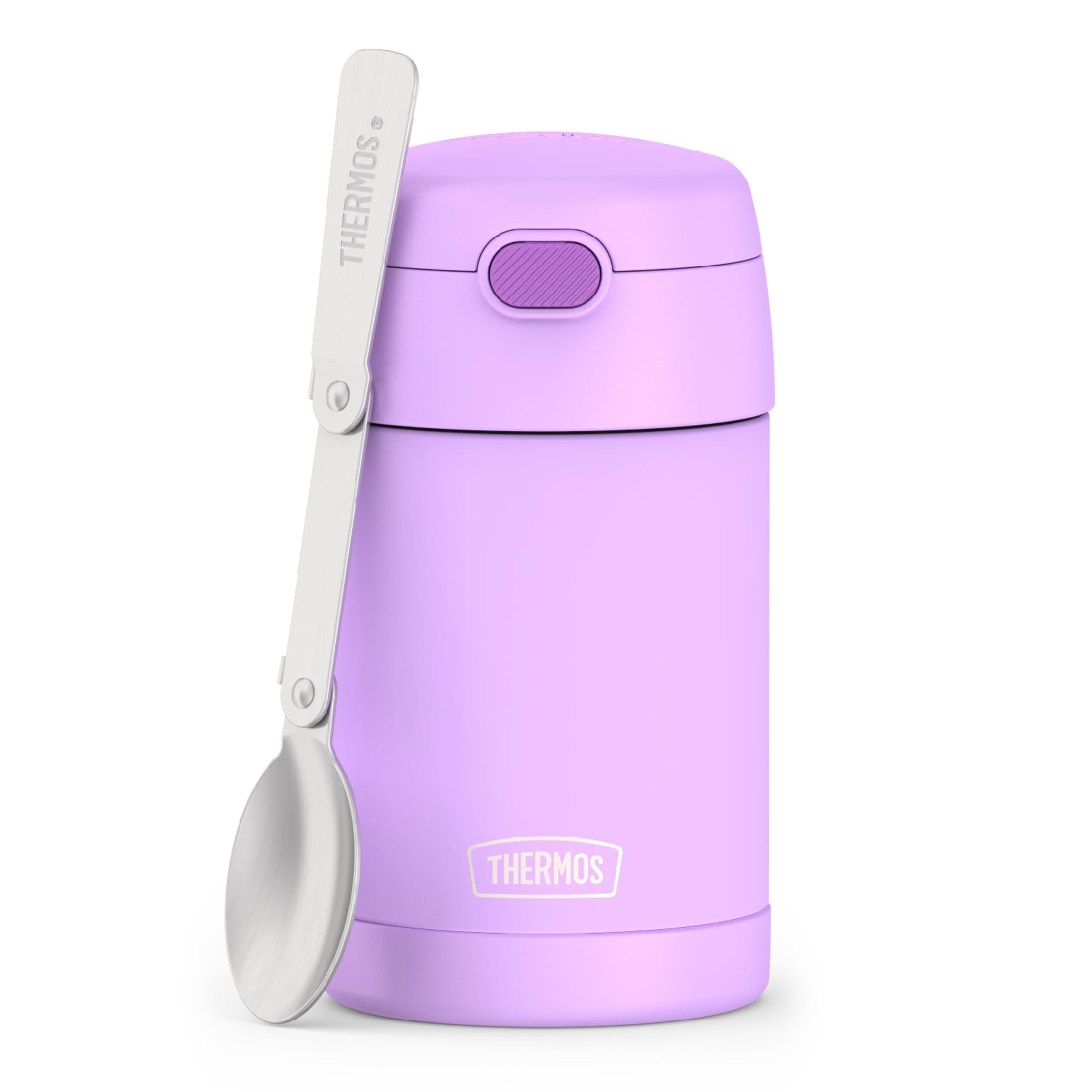 Tarro De Comida Thermos Funtainer, 473 Ml, Acero Inoxidable, Color Morado Neón - Venta Internacional.
