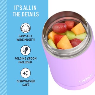Foto 4 | Tarro De Comida Thermos Funtainer, 473 Ml, Acero Inoxidable, Color Morado Neón - Venta Internacional.