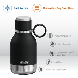 Foto 2 | Botella De Viaje Aislante Con Cuenco Para Perros, 1 Litro, Para Humanos Y Perros - Venta Internacional.