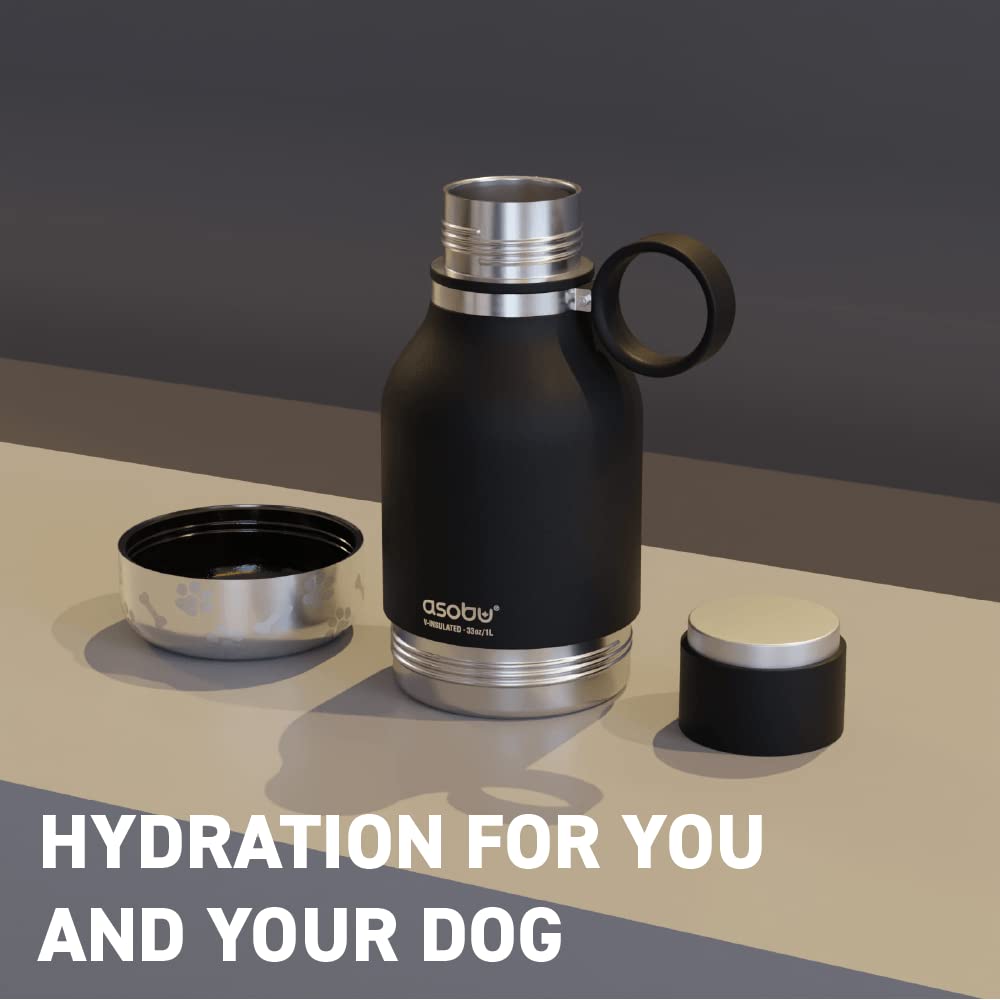 Foto 4 pulgar | Botella De Viaje Aislante Con Cuenco Para Perros, 1 Litro, Para Humanos Y Perros - Venta Internacional.