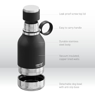 Foto 4 | Botella De Viaje Aislante Con Cuenco Para Perros, 1 Litro, Para Humanos Y Perros - Venta Internacional.