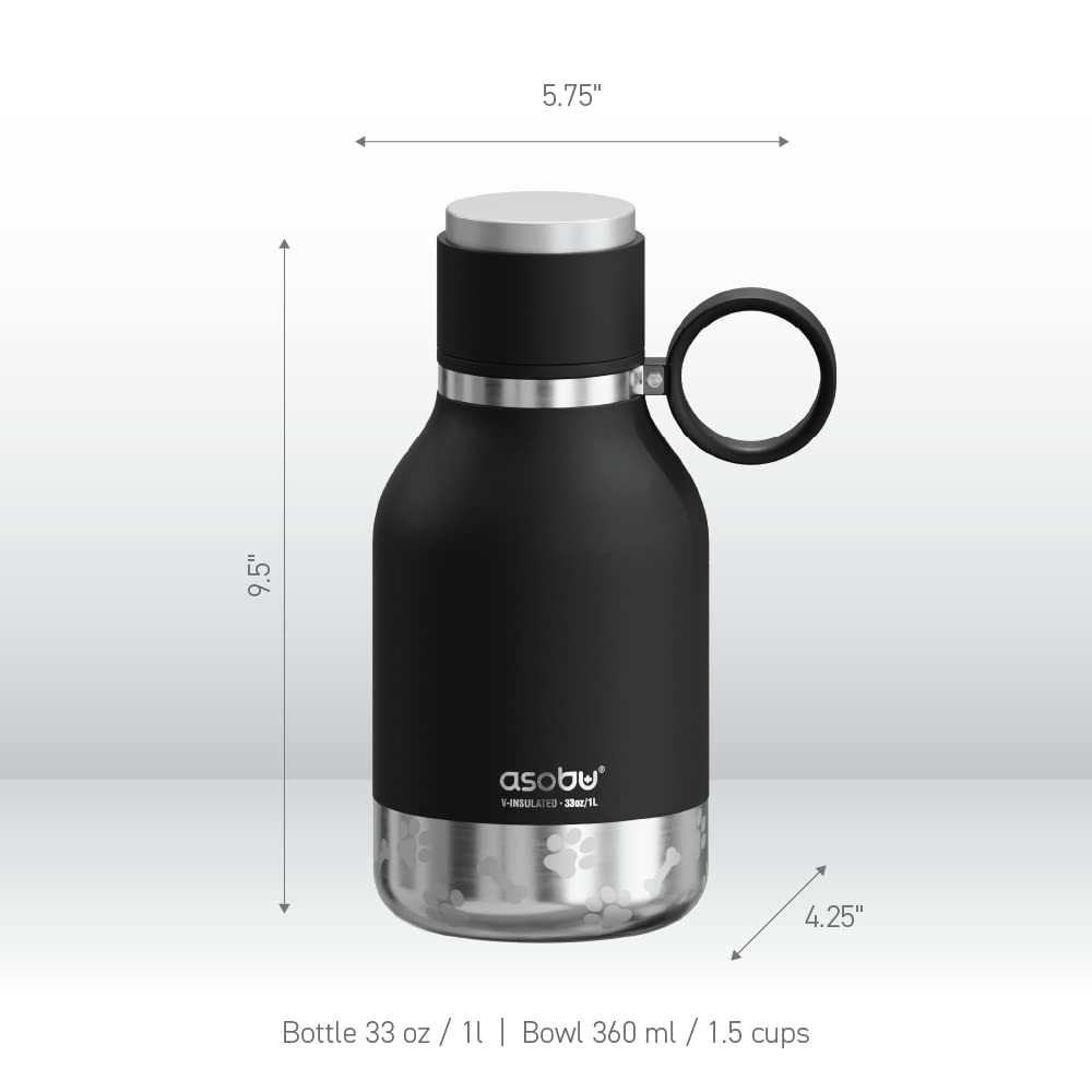 Foto 6 pulgar | Botella De Viaje Aislante Con Cuenco Para Perros, 1 Litro, Para Humanos Y Perros - Venta Internacional.