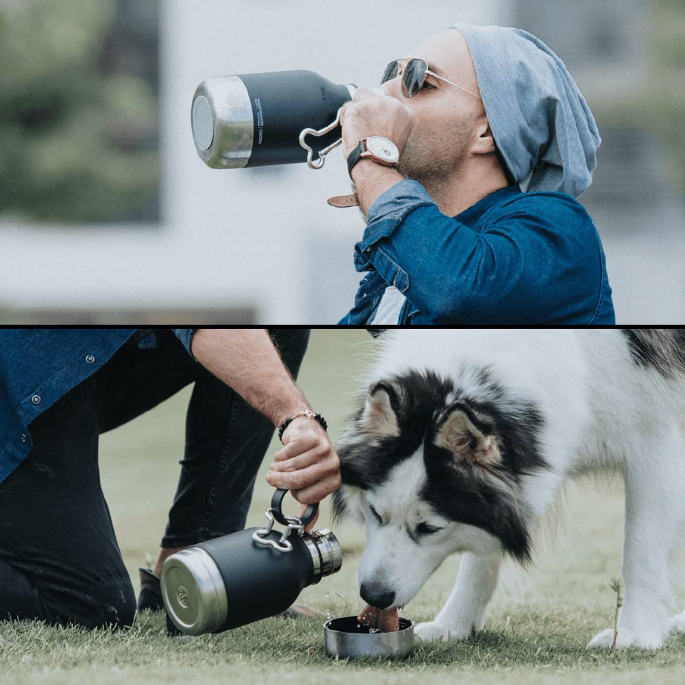 Foto 8 pulgar | Botella De Viaje Aislante Con Cuenco Para Perros, 1 Litro, Para Humanos Y Perros - Venta Internacional.
