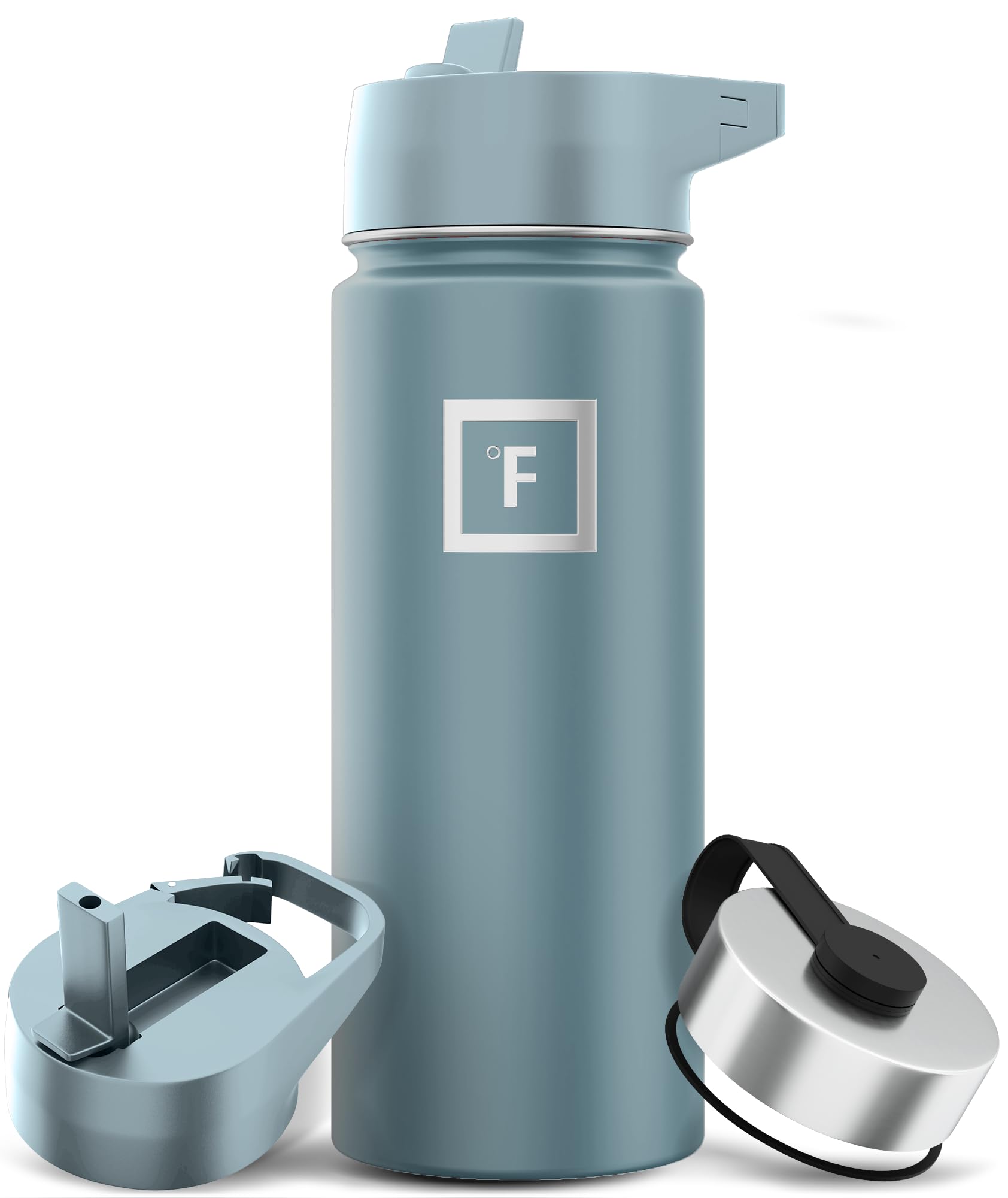 Botella De Agua Iron °flask Camping & Hiking, 500 Ml, Color Gris Elemental - Venta Internacional.