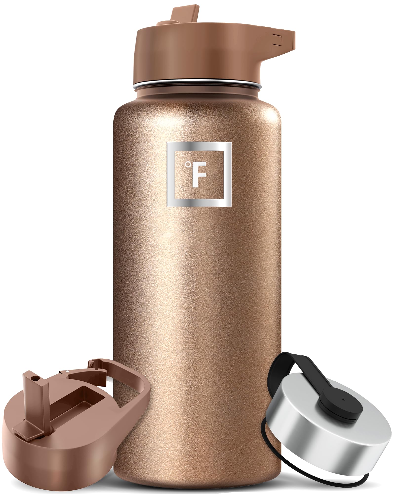 Botella De Agua Iron °flask Para Acampar Y Senderismo, 950 Ml, Color Beige Perla - Venta Internacional.