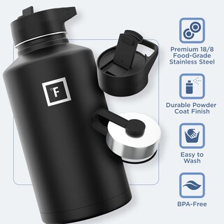 Foto 5 | Botella De Agua Iron °flask Para Acampar Y Senderismo, 1,9 L, Grafito - Venta Internacional.