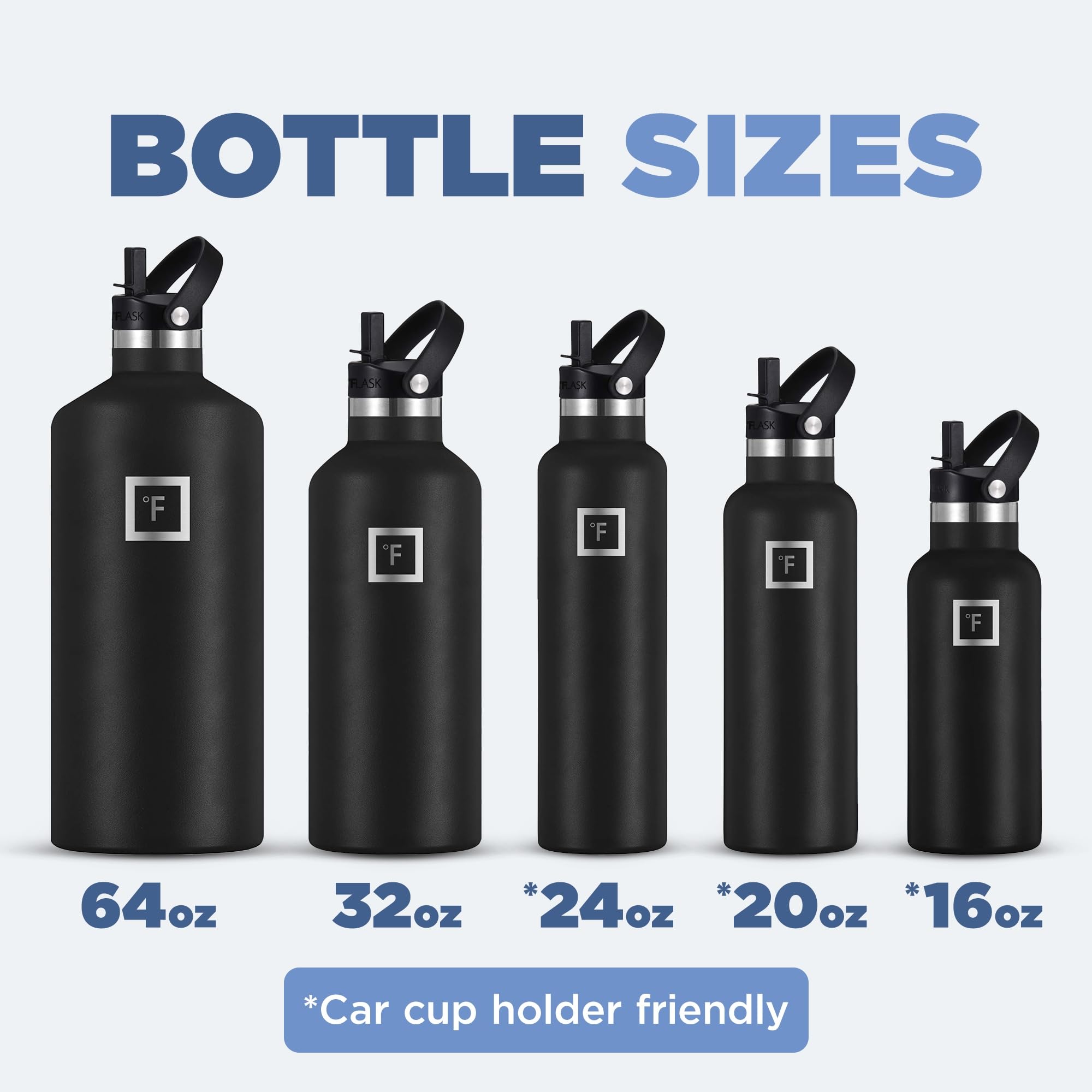 Foto 7 pulgar | Botella De Agua Iron °flask Para Acampar Y Senderismo De 1,9 L Con 3 Tapas, Color Azul - Venta Internacional.