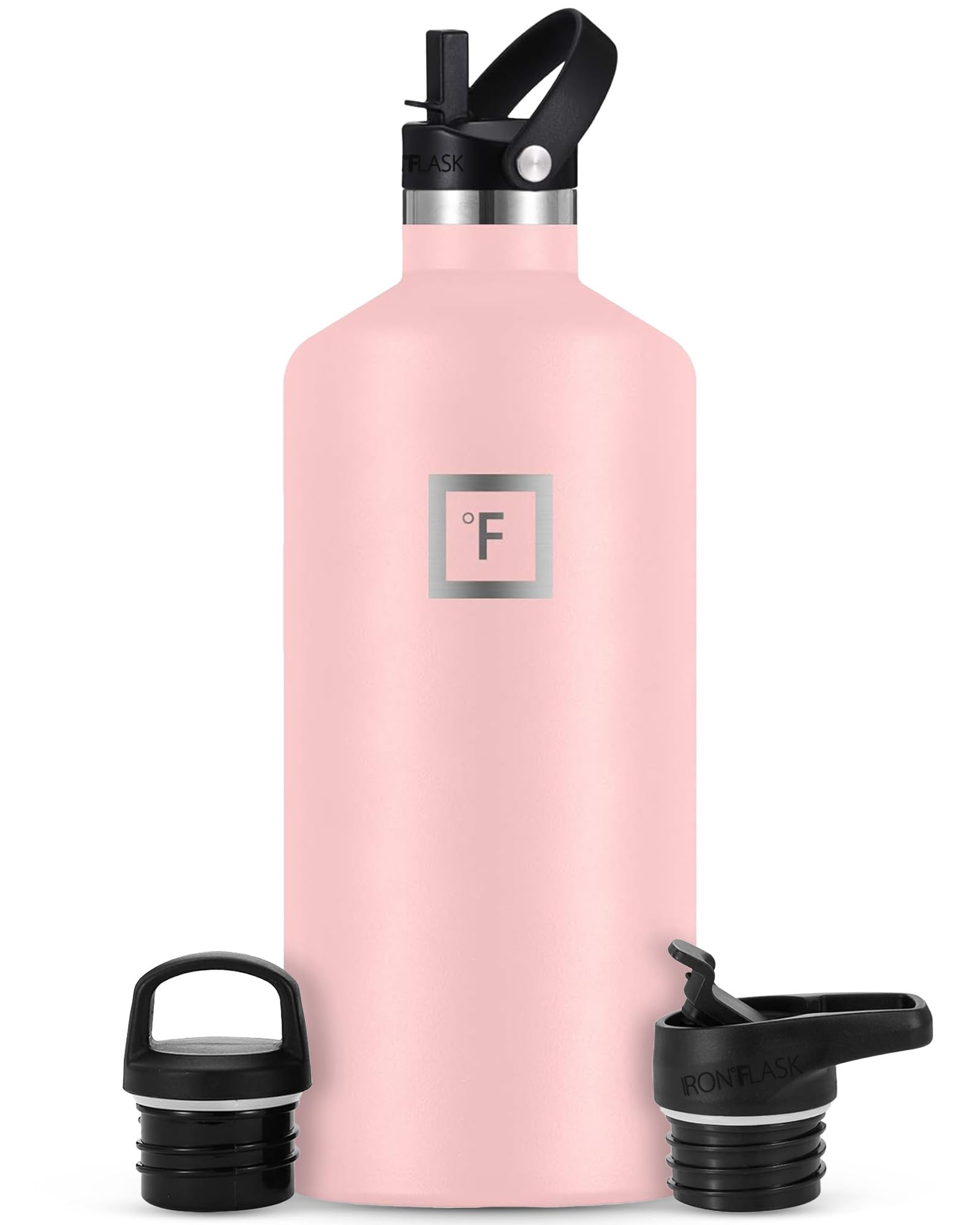 Foto 1 | Botella De Agua Iron °flask Para Acampar Y Senderismo, 1,9 L Con 3 Tapas, Color Rosa - Venta Internacional.