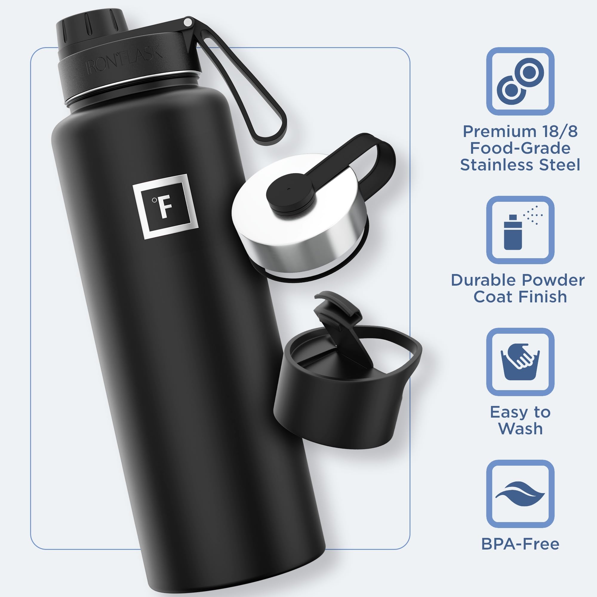 Foto 6 pulgar | Botella De Agua Iron °flask Para Acampar Y Hacer Senderismo, 1,2 L, Acero Inoxidable - Venta Internacional.
