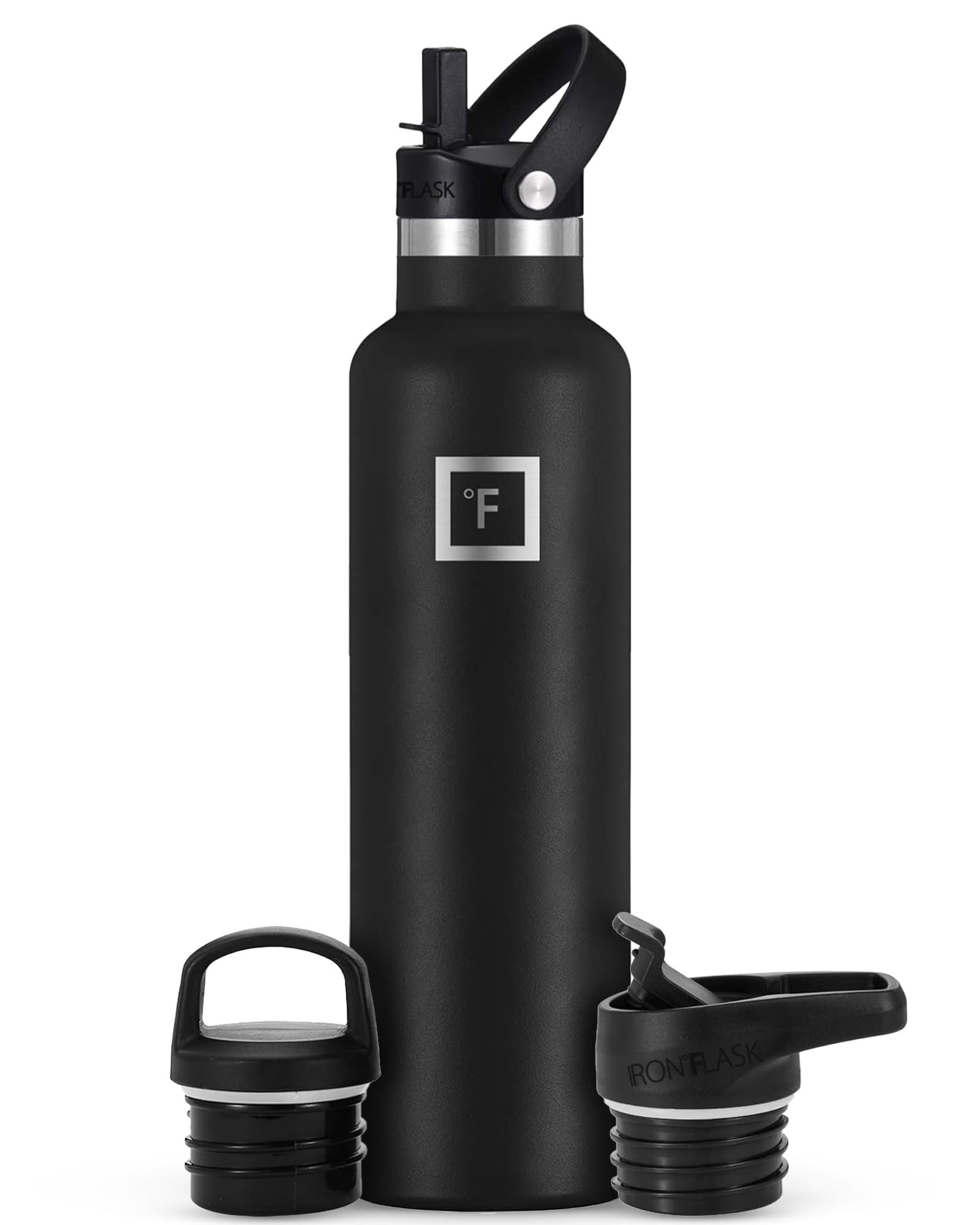 Botella De Agua Iron °flask Para Acampar Y Senderismo, 700 Ml, Color Negro Medianoche - Venta Internacional.