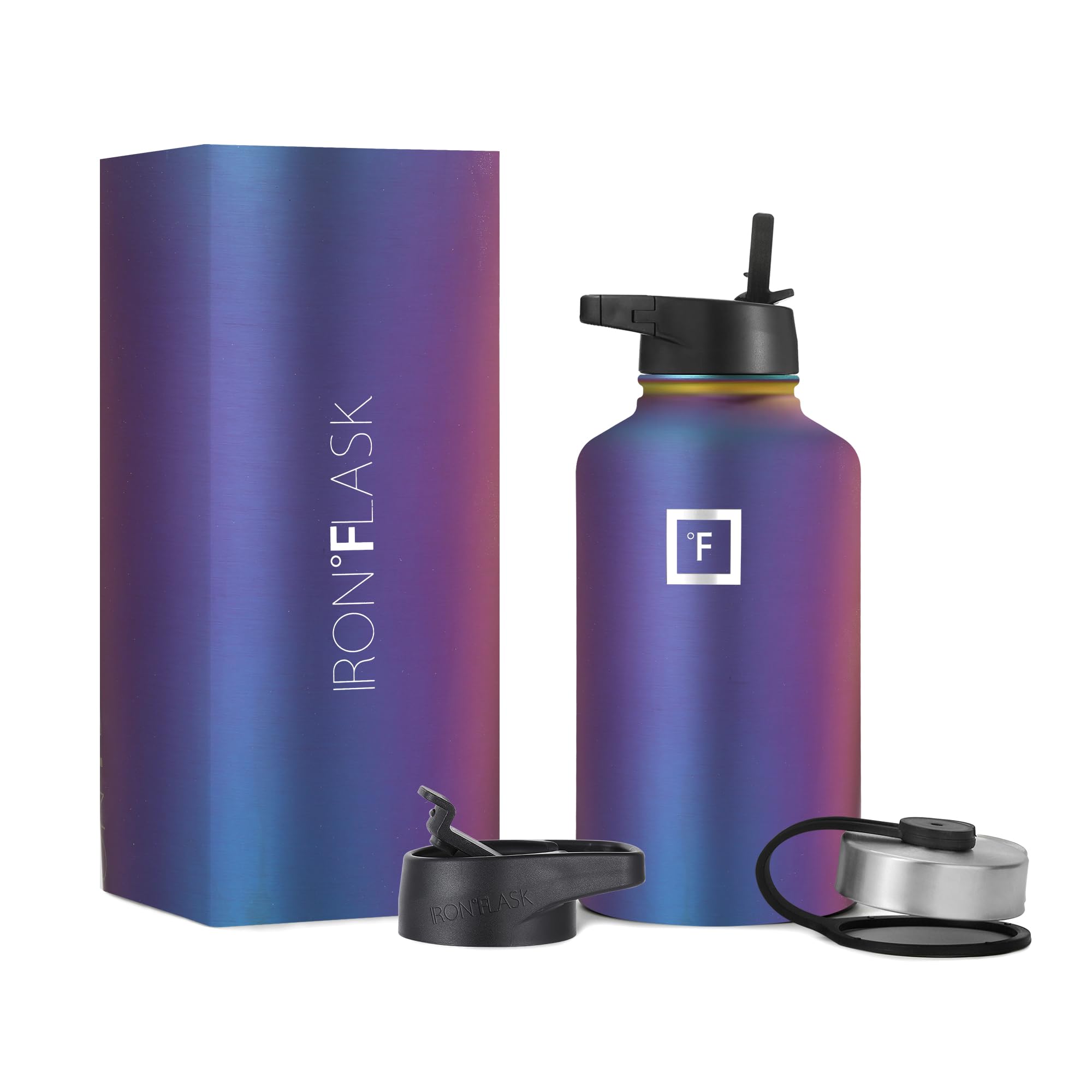 Foto 1 | Botella De Hidratación Iron °flask Para Acampar Y Hacer Senderismo, 1,9 L, Aurora - Venta Internacional.