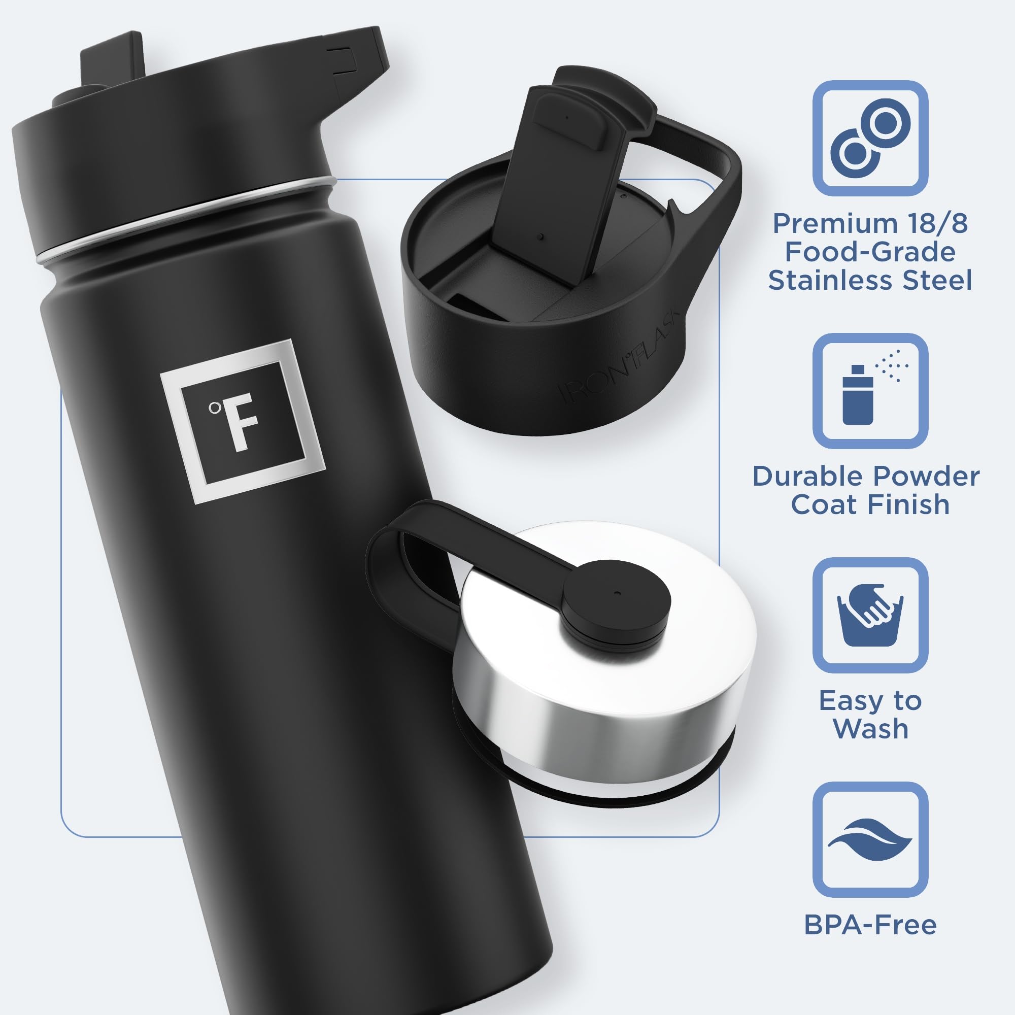 Foto 6 pulgar | Botella De Agua Iron °flask Camping & Hiking, 530 Ml, Crema De Cachemir - Venta Internacional.