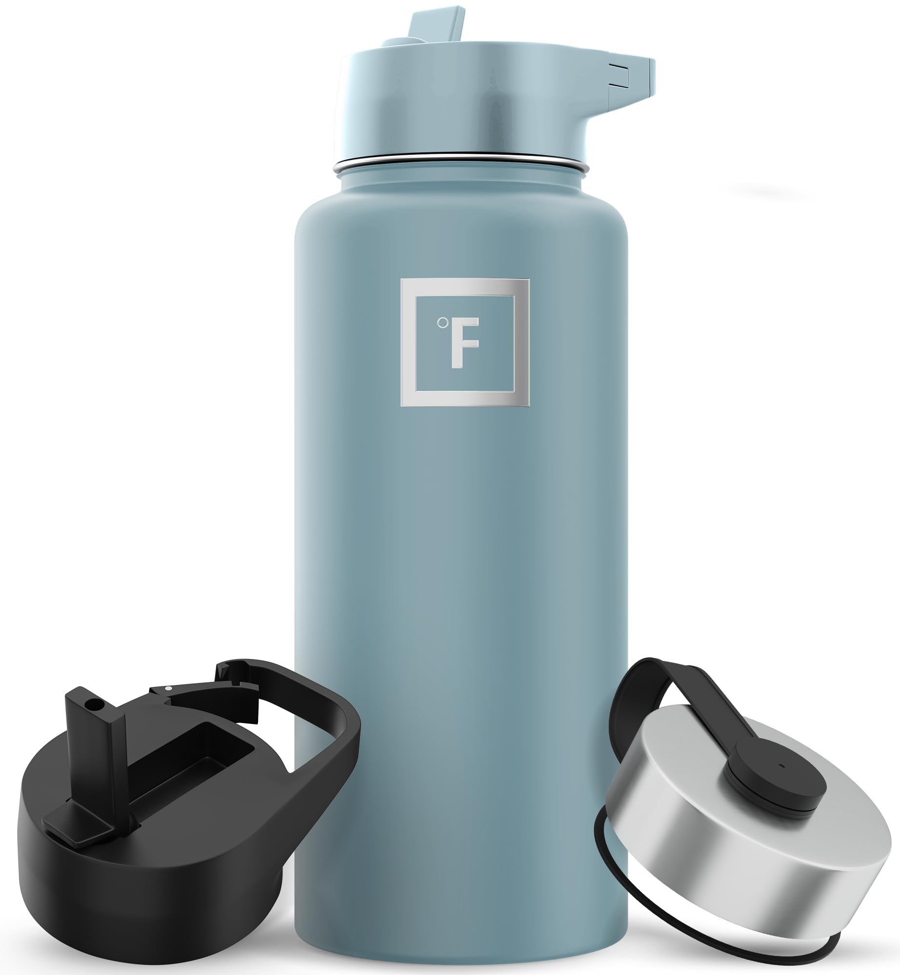 Botella De Agua Iron °flask Camping & Hiking, 960 Ml, Color Gris Elemental - Venta Internacional.