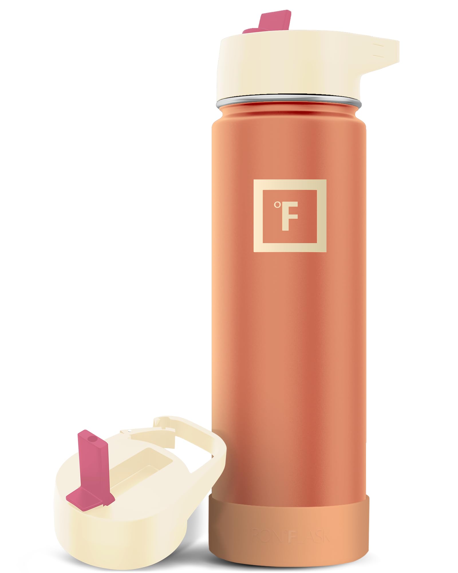 Botella De Agua Iron °flask Para Acampar Y Senderismo, 650 Ml, Con Tapa De Pajita - Venta Internacional.