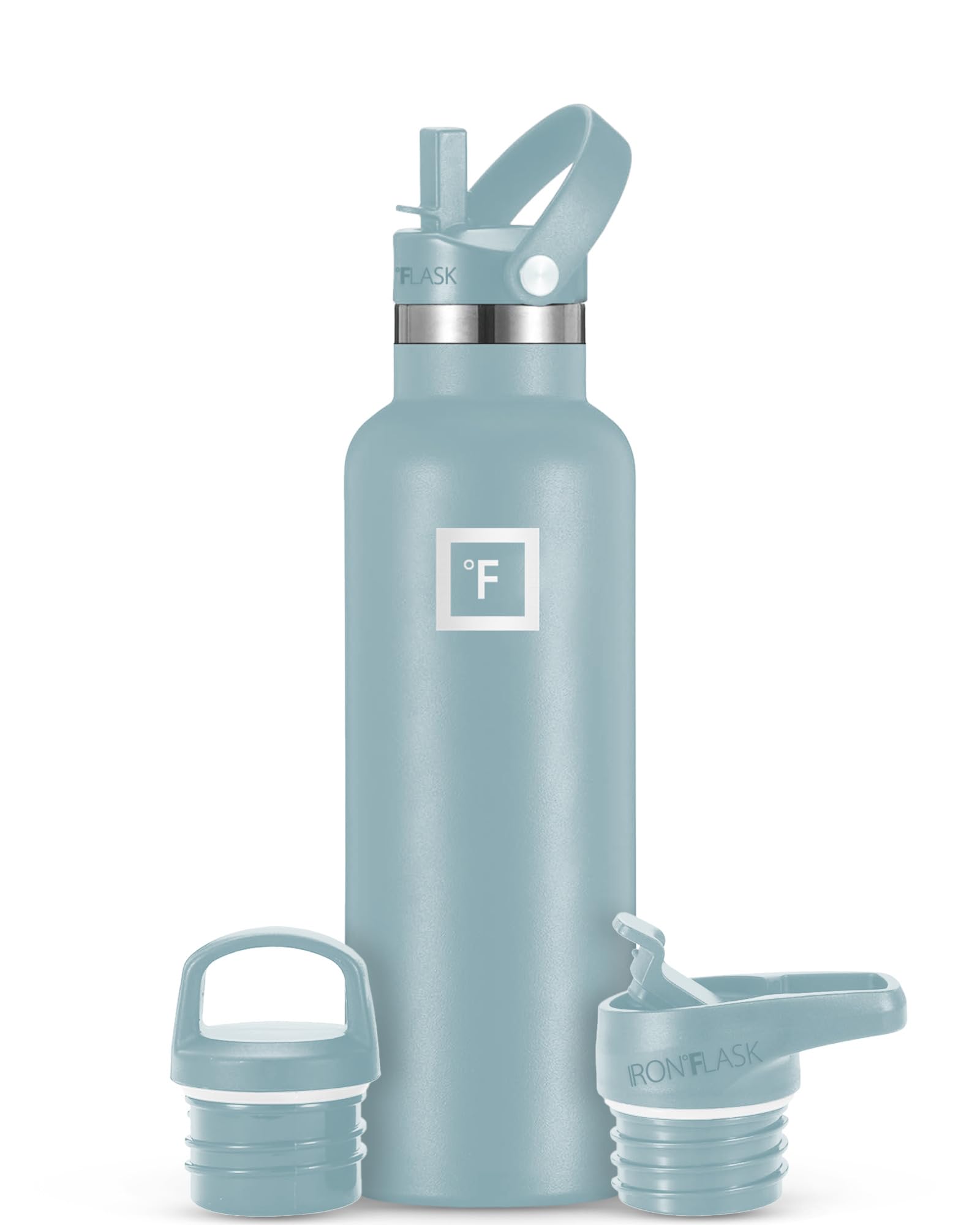 Botella De Agua Iron °flask Para Acampar Y Senderismo, 600 Ml, Color Gris Elemental - Venta Internacional.
