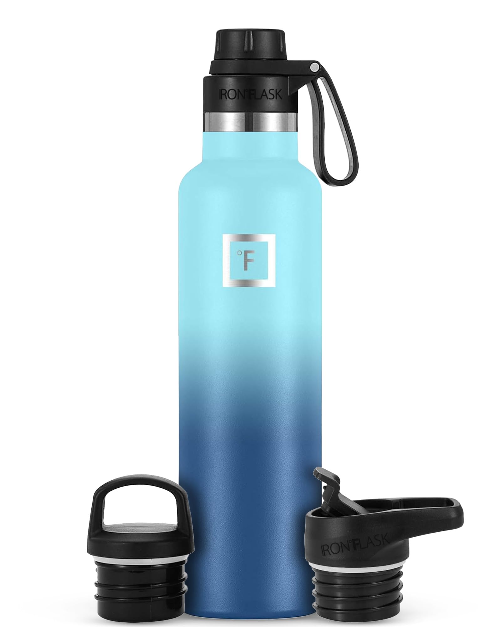 Botella De Agua Iron °flask Para Acampar Y Senderismo, 700 Ml, Blue Waves - Venta Internacional.