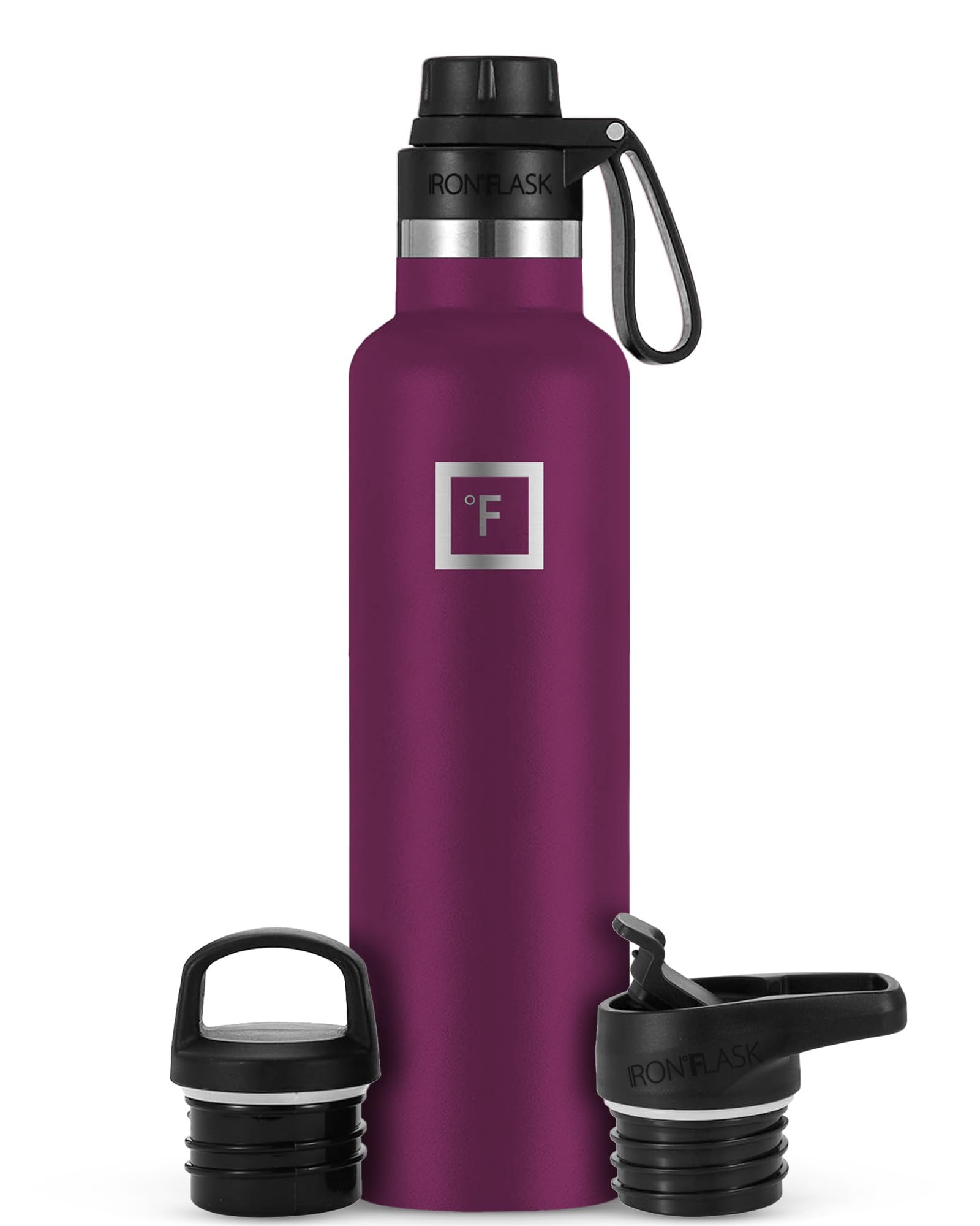 Botella De Agua Iron °flask Para Acampar Y Senderismo, 700 Ml, Color Burdeos - Venta Internacional.