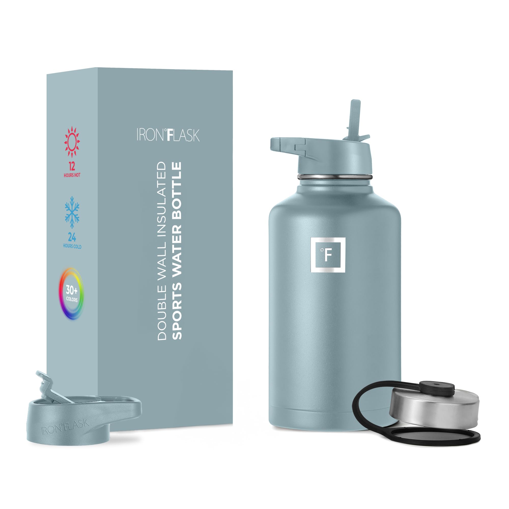 Botella De Agua Iron °flask Para Acampar Y Hacer Senderismo, 1,9 L, Acero Inoxidable - Venta Internacional.