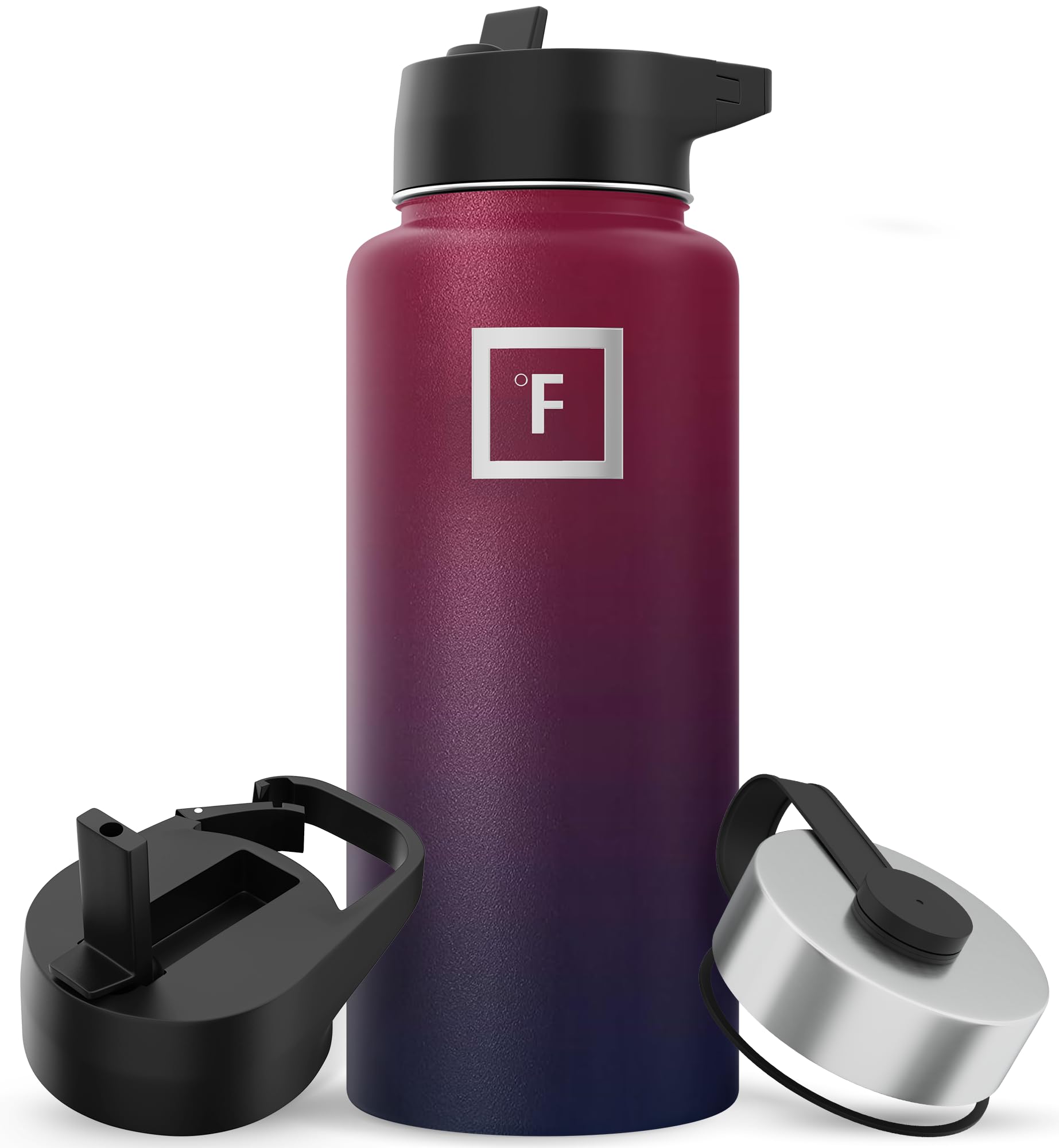 Botella De Agua Iron °flask Para Acampar Y Senderismo, 960 Ml, Dark Rainbow - Venta Internacional.