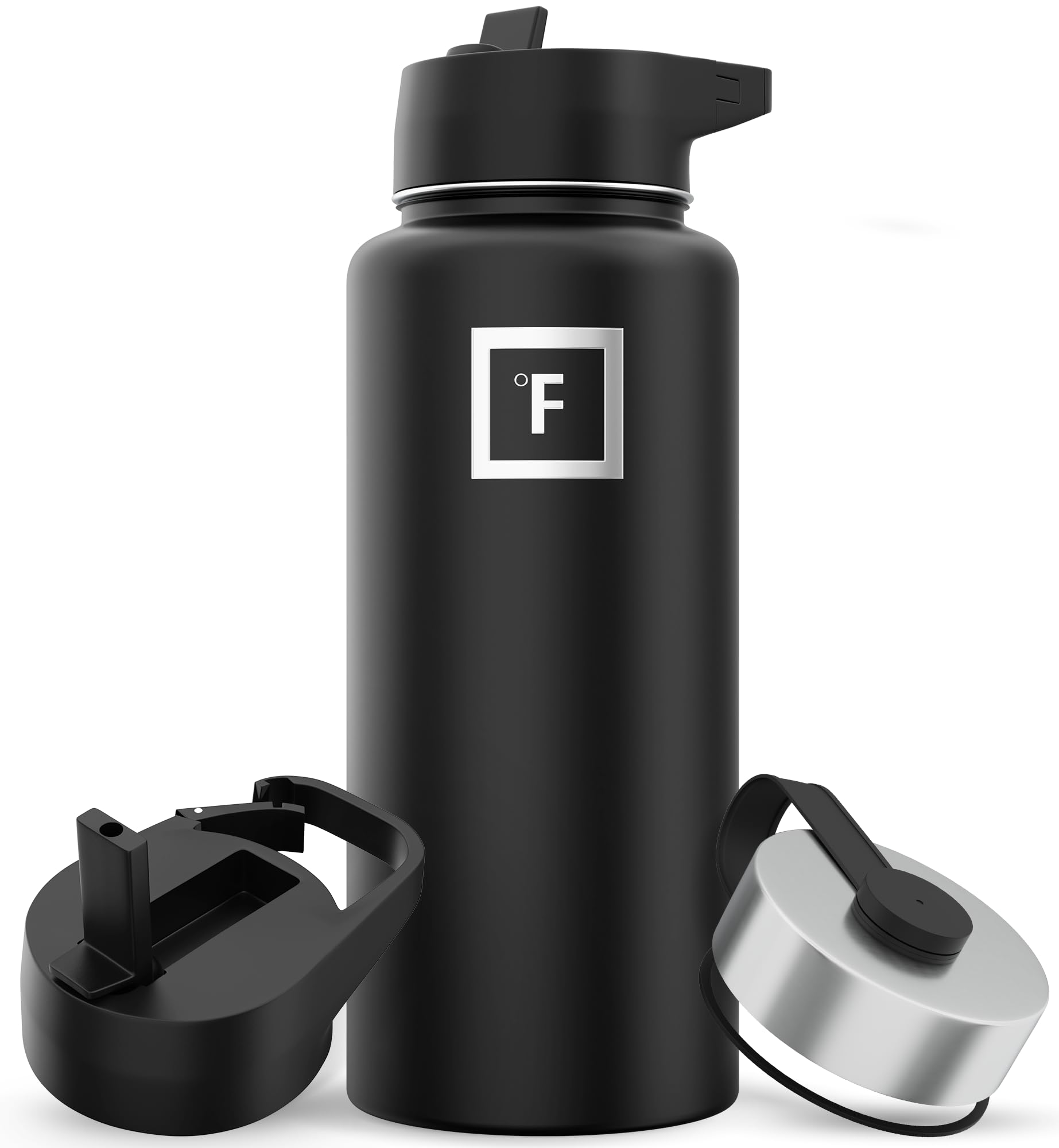 Botella De Agua Iron °flask Para Acampar Y Senderismo, 960 Ml, Color Negro Medianoche - Venta Internacional.