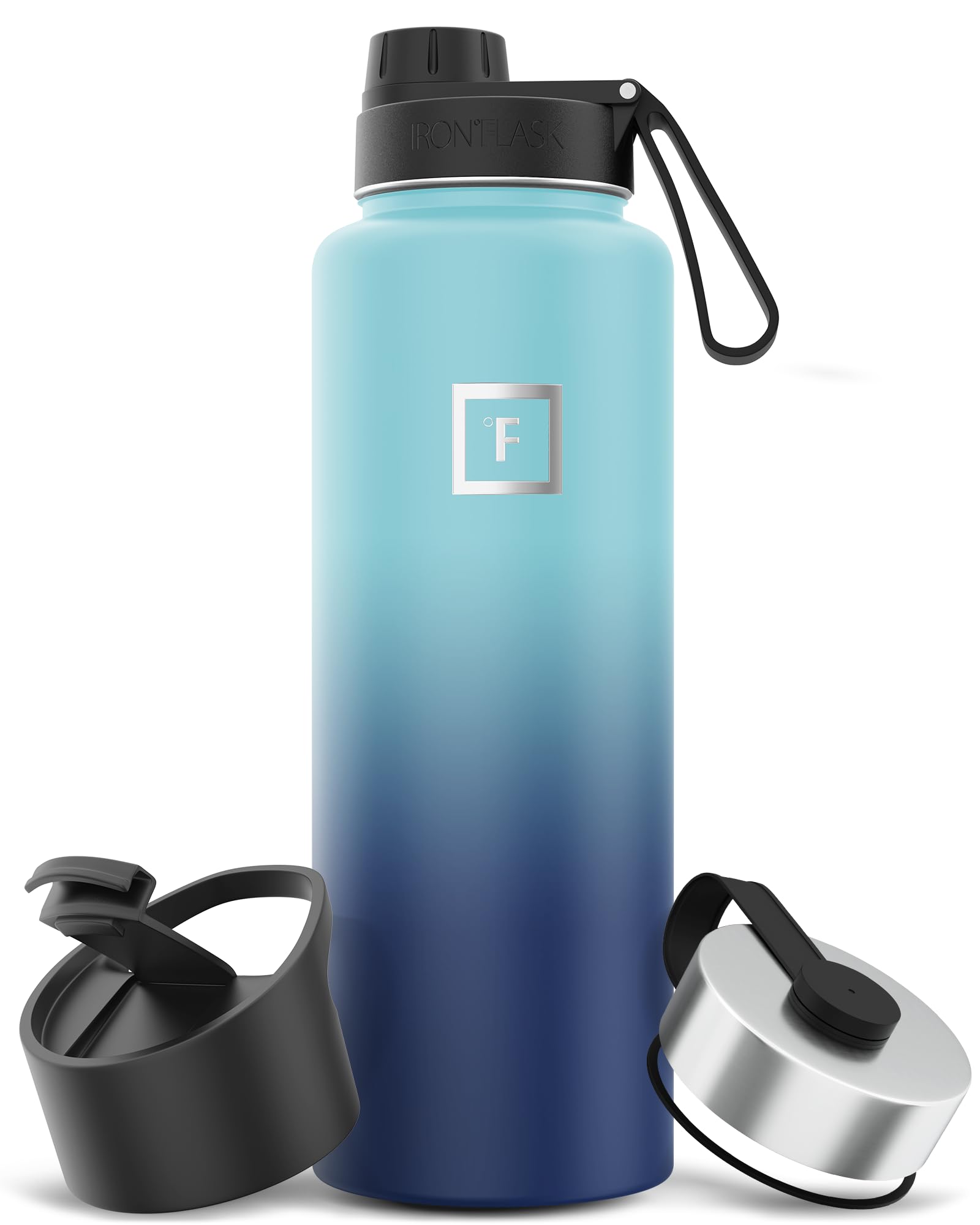 Foto 1 | Botella De Hidratación Iron °flask Para Acampar, Senderismo, 1,2 L, Olas Azules - Venta Internacional.