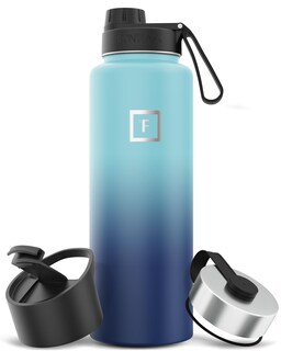 Foto 1 | Botella De Hidratación Iron °flask Para Acampar, Senderismo, 1,2 L, Olas Azules - Venta Internacional.