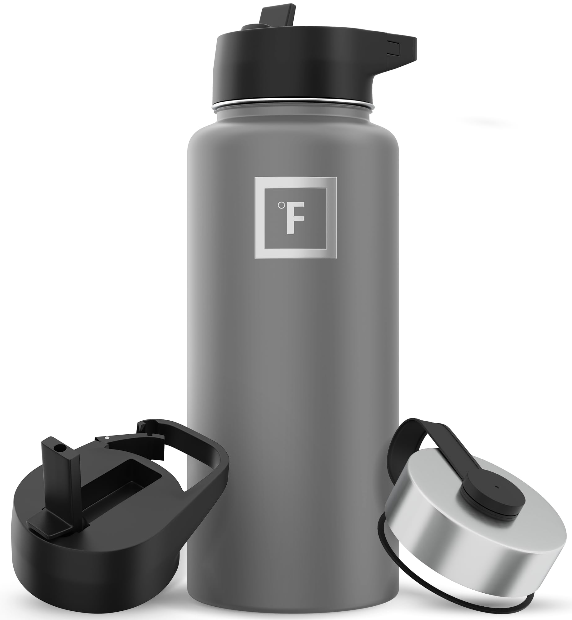 Botella De Agua Iron °flask Para Acampar Y Senderismo, 960 Ml, Color Grafito - Venta Internacional.