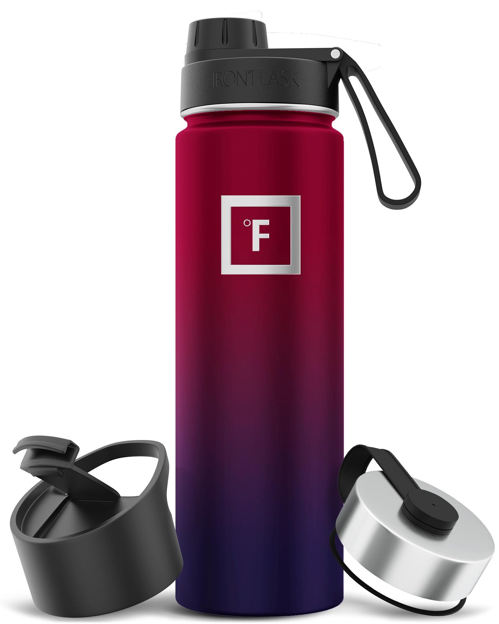 Botella De Agua Iron °flask Para Acampar Y Senderismo, 650 Ml, Dark Rainbow - Venta Internacional.
