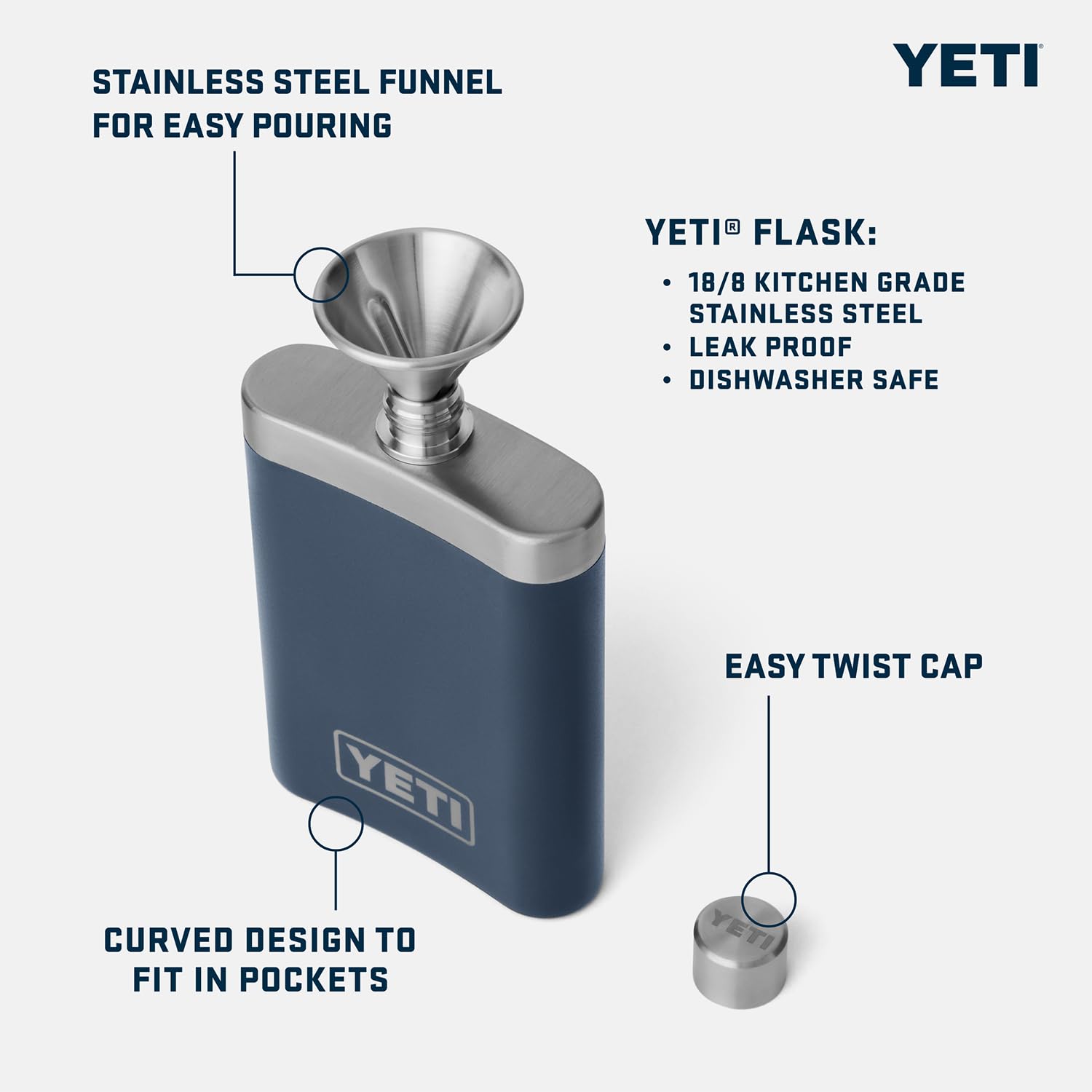 Foto 2 | Frasco Yeti De 200 Ml, 7 Onzas, Con Embudo Desert Bloom 18/8, Acero Inoxidable - Venta Internacional.