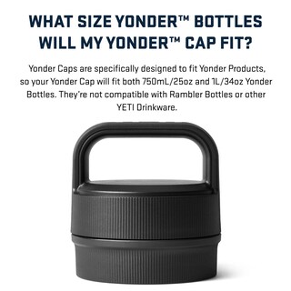 Foto 2 | Tapa De Botella Yeti Yonder Chug Cap Negra 100% A Prueba De Fugas - Venta Internacional.