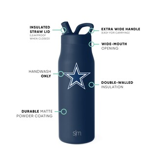 Foto 3 | Botella De Agua Simple Y Moderna De Acero Inoxidable De Los Dallas Cowboys De La Nfl - Venta Internacional.