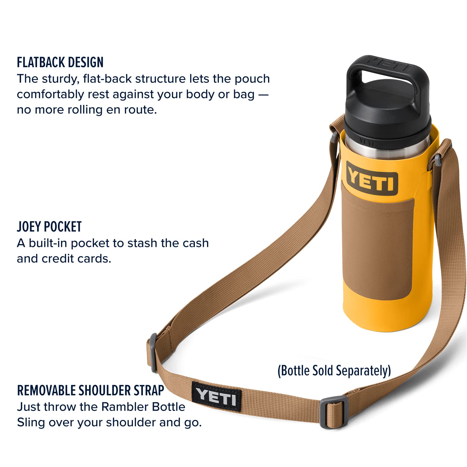 Foto 3 pulgar | Botella Sling Yeti Para Botella Rambler De 532 Ml, Amarillo Alpino - Venta Internacional.
