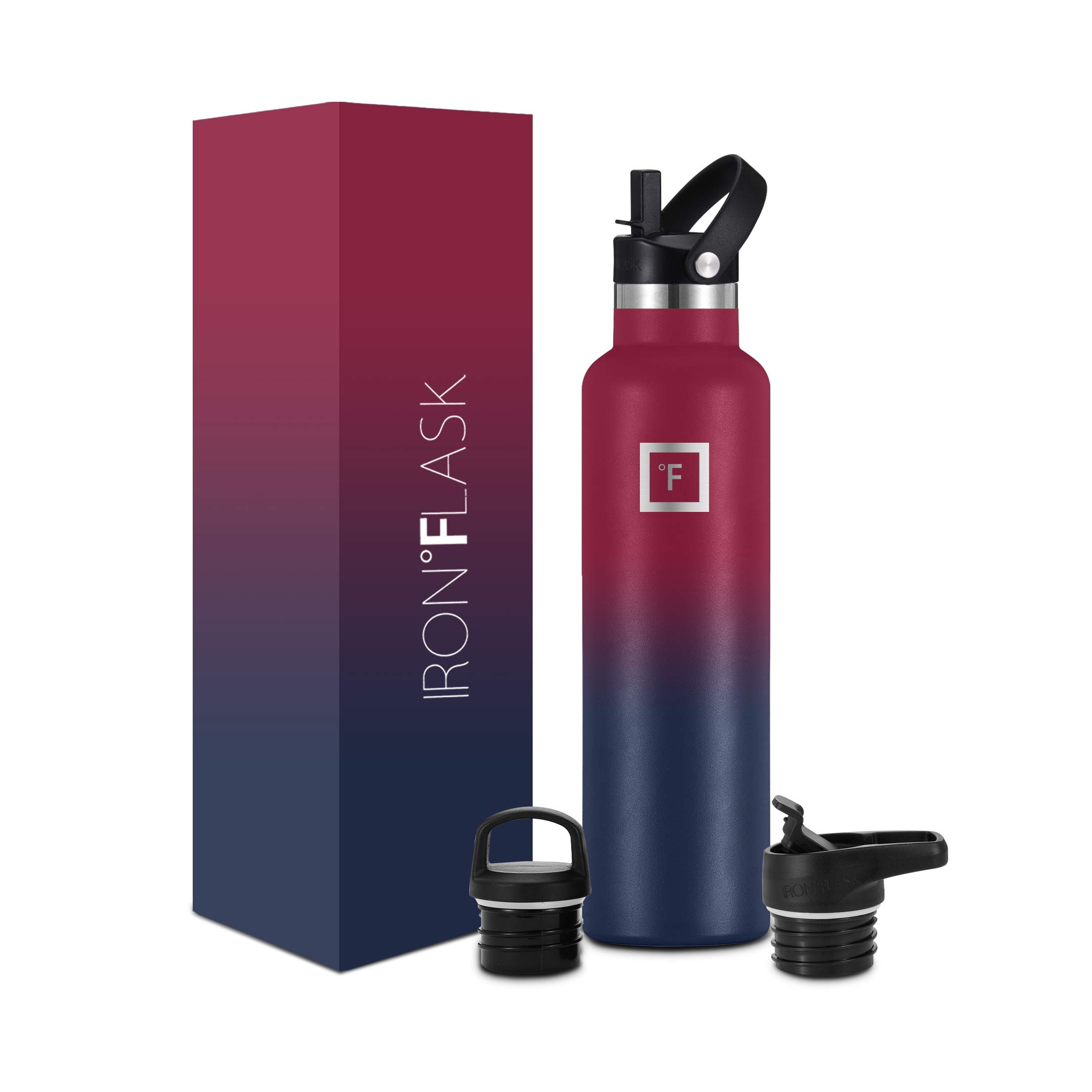 Foto 2 pulgar | Botella De Agua Iron °flask Para Acampar Y Hacer Senderismo, 700 Ml Con 3 Tapas - Venta Internacional.