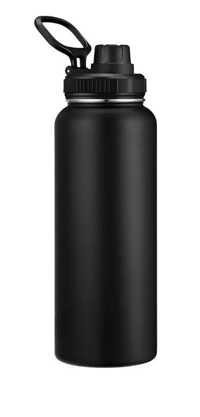Foto 2 pulgar | Botella Térmica Doble Pared Termo De Acero Inoxidable 940ml Color Negro
