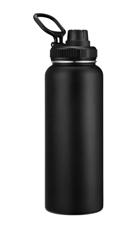 Foto 2 pulgar | Botella Térmica Doble Pared Termo De Acero Inoxidable 940ml Color Negro