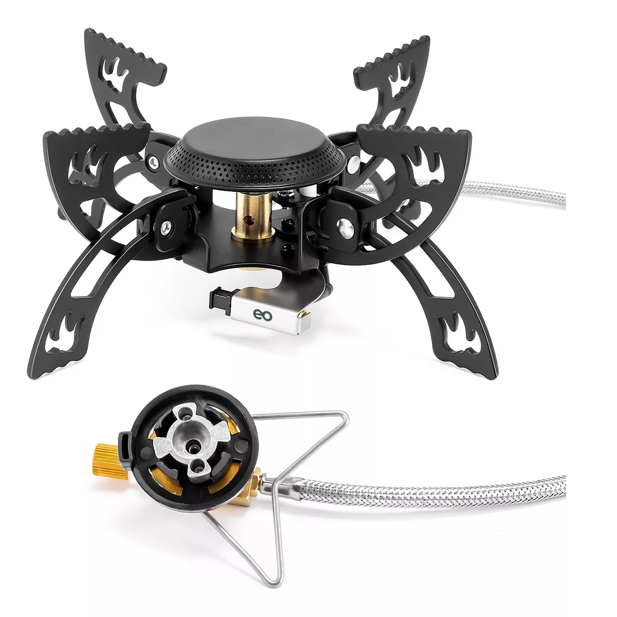 Estufa de Camping Portátil de Butano Negro 3800W