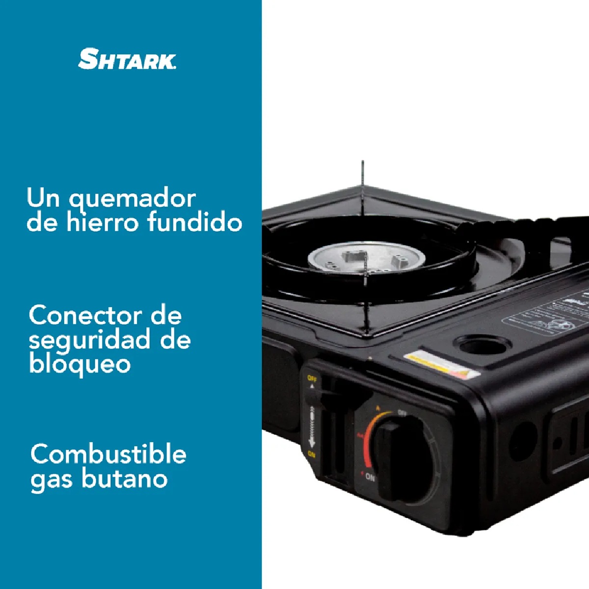 Foto 3 | Parrilla Estufa Portátil Para Acampar 1 Quemador Gas Butano