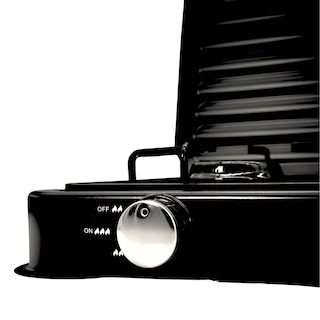 Foto 2 | Parrilla/estufa De 2 Quemadores De Gas Con Tapa Color Negro Negro Sgs-6002b