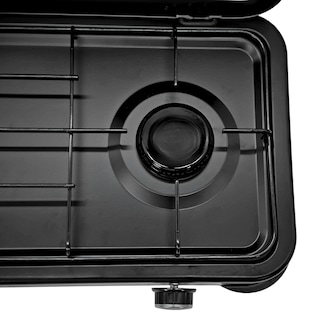 Foto 5 | Parrilla/estufa De 2 Quemadores De Gas Con Tapa Color Negro Negro Sgs-6002b