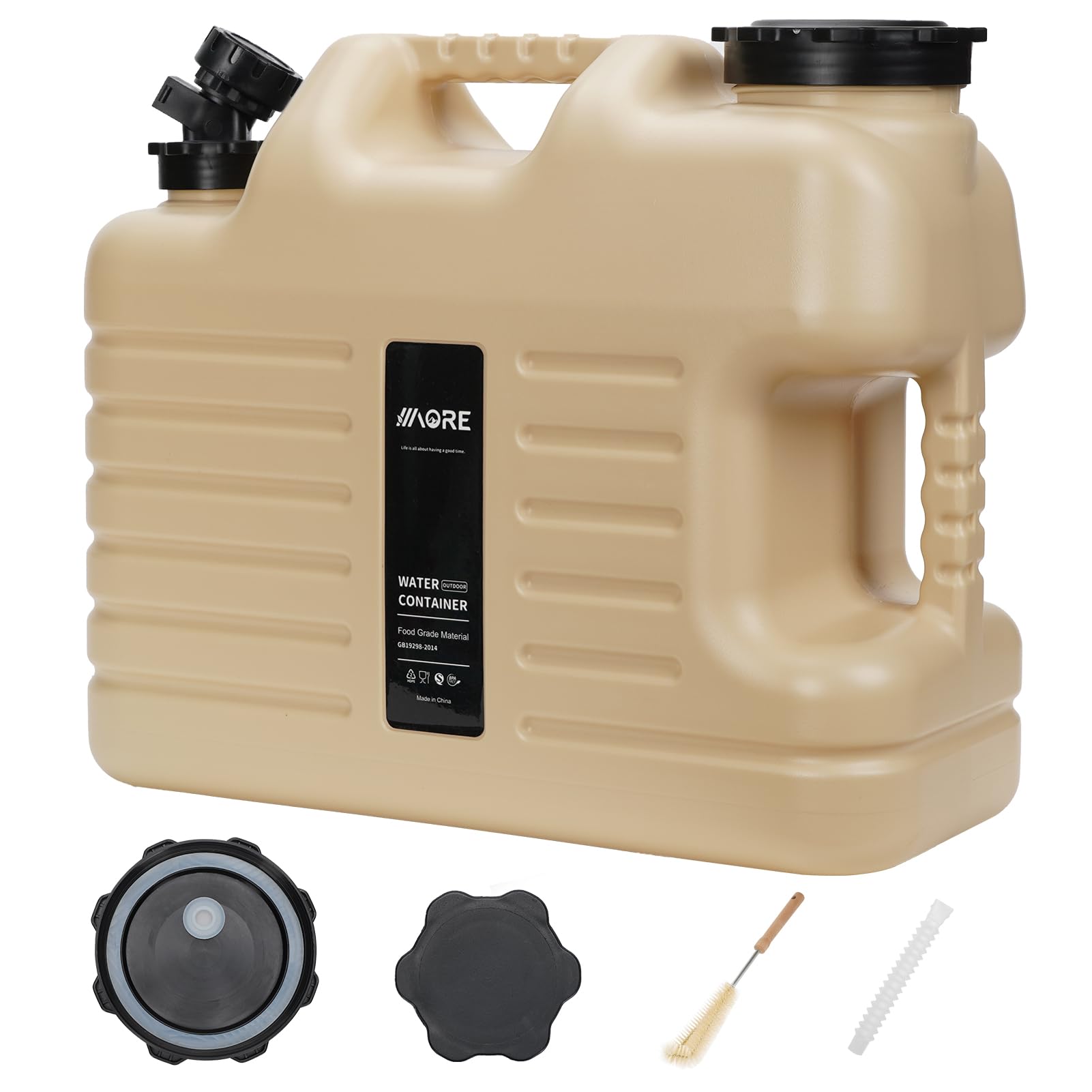 Jarra De Agua Para Acampar 1more, 18 L, Sin Bpa, Con Grifo, Color Blanco - Venta Internacional.