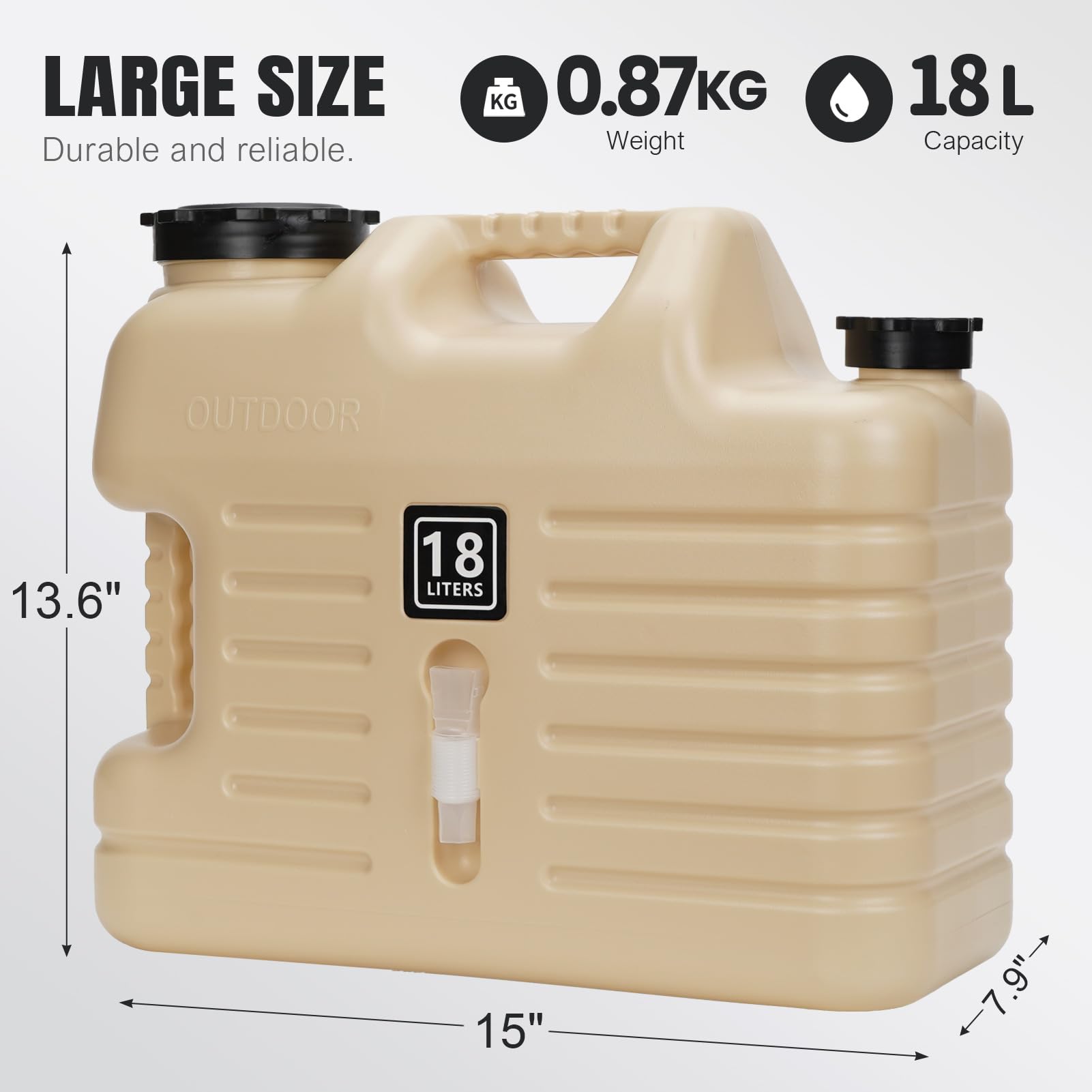 Foto 6 pulgar | Jarra De Agua Para Acampar 1more, 18 L, Sin Bpa, Con Grifo, Color Blanco - Venta Internacional.