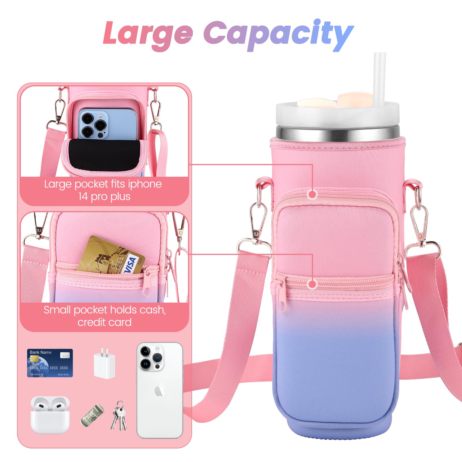 Foto 4 pulgar | Bolsa Portabotellas Outxe para Vaso Stanley de 1,2 L - Venta Internacional