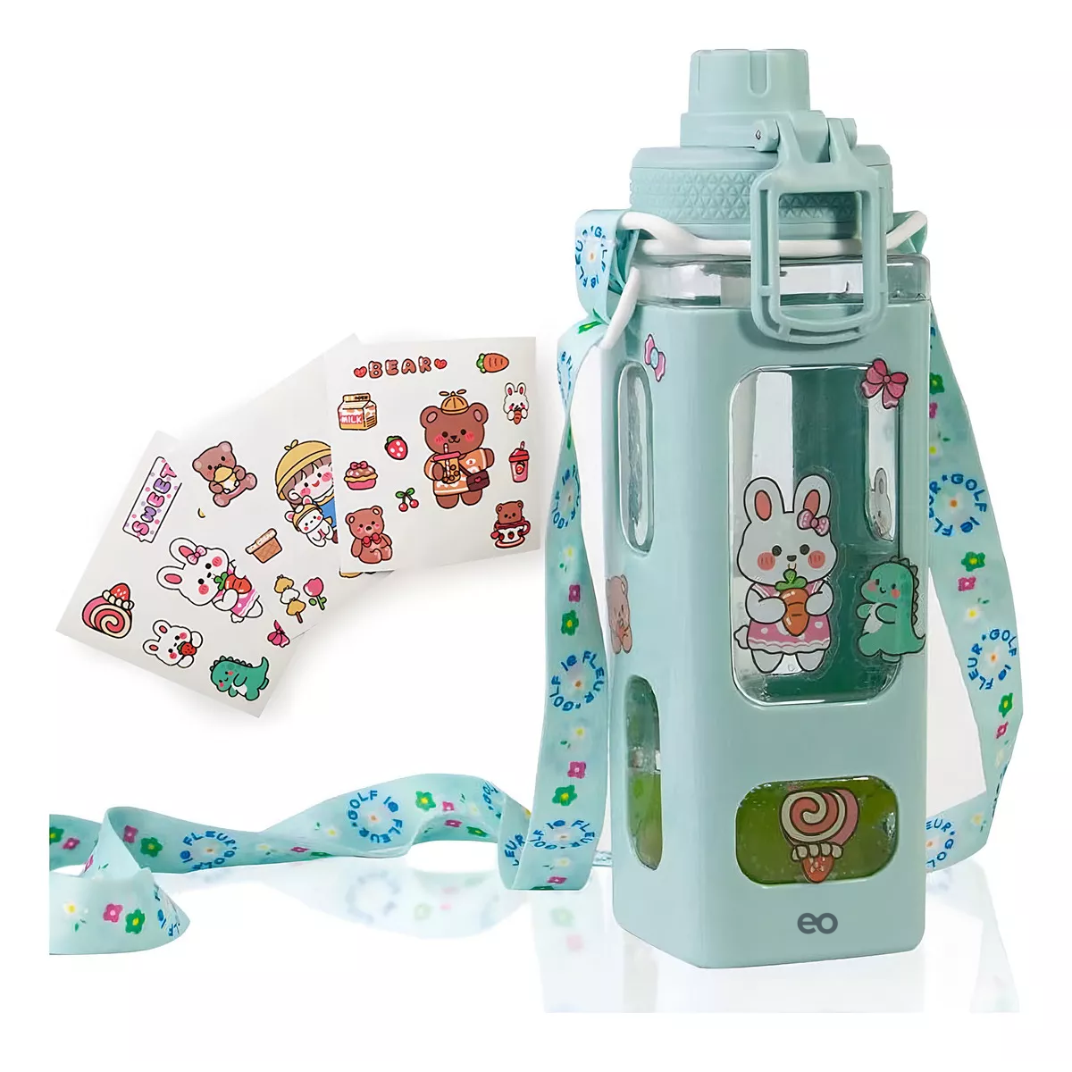 Botella De Agua Portátil Capacidad 900 Ml Eo Safe Imports Esi-14228-1 Verde